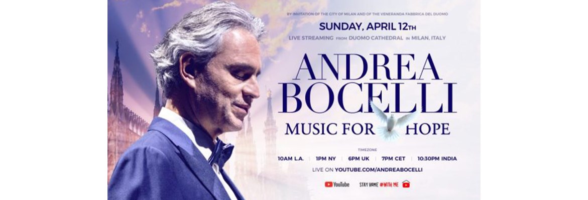 Watch Andrea Bocelli Perform Live At Duomo Cathedral on Easter 12 April ...